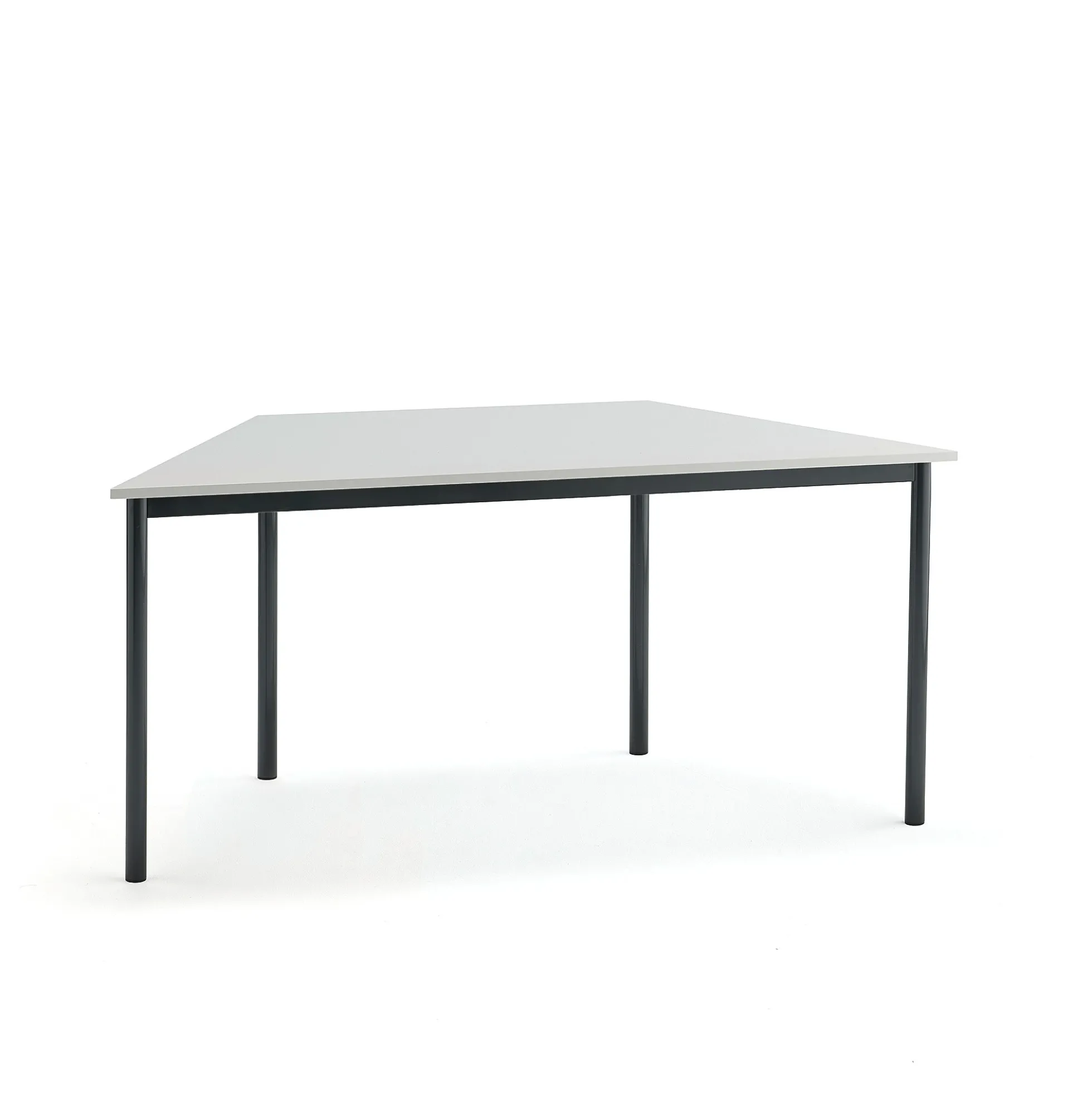 Pöytä SONITUS TRAPETS 1600x800x720 mm, korkeapainelaminaatti HPL, harmaa, antrasiitinharmaa