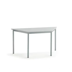 Pöytä SONITUS TRAPETS 1200x600x720 mm, korkeapainelaminaatti HPL, harmaa, hopeanharmaa