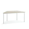 Pöytä SONITUS TRAPETS 1600x800x720 mm, korkeapainelaminaatti HPL, koivu, valkoinen