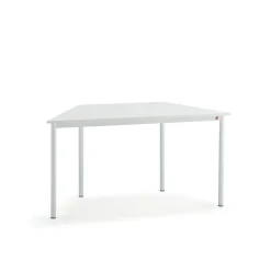 Pöytä SONITUS TRAPETS 1400x700x720 mm, korkeapainelaminaatti HPL, valkoinen, valkoinen
