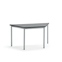 Pöytä SONITUS TRAPETS 1400x700x720 mm, tummanharmaa linoleumi, hopeanharmaa