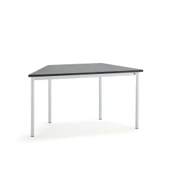 Pöytä SONITUS TRAPETS 1400x700x720 mm, tummanharmaa linoleumi, valkoinen
