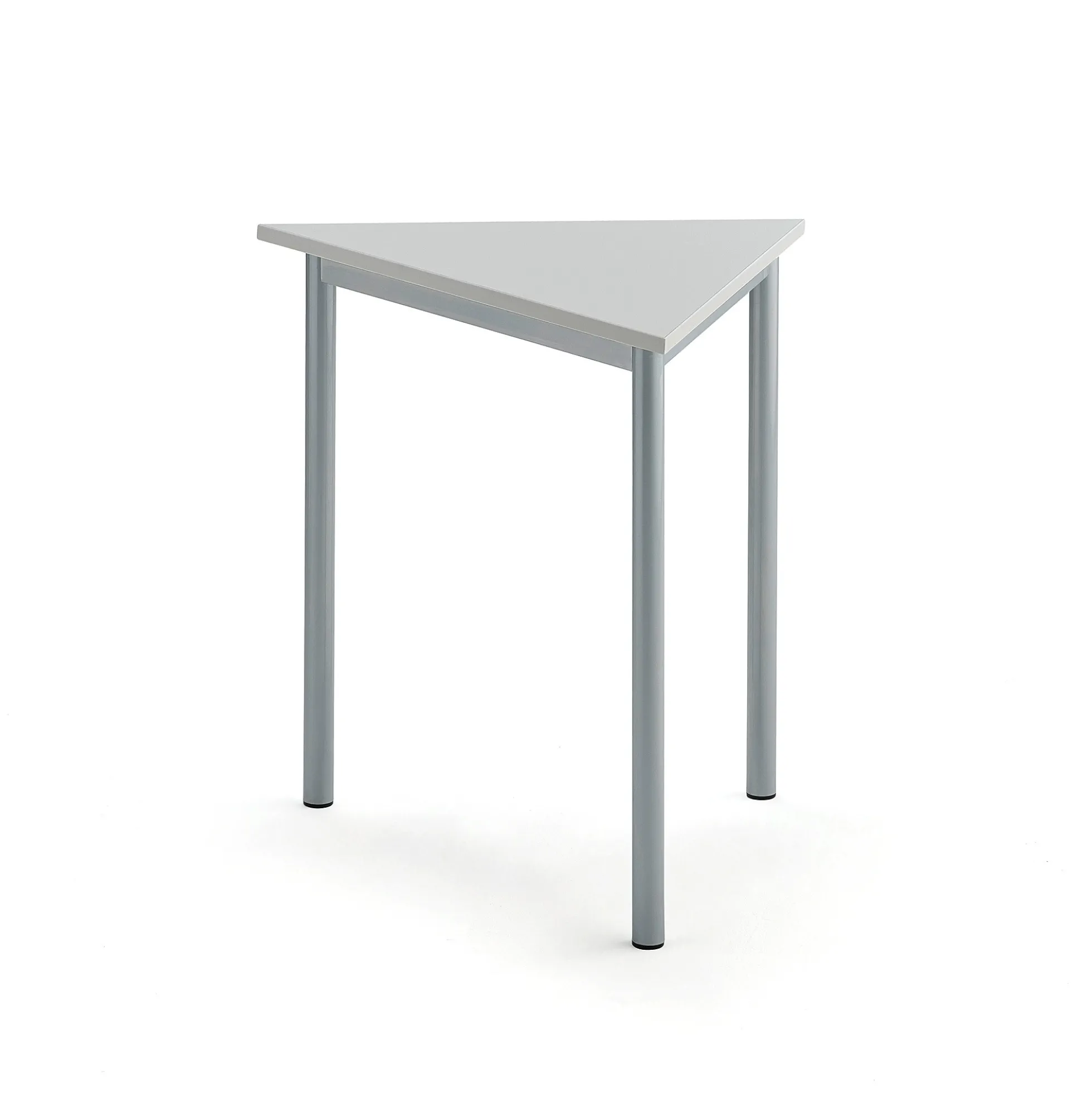 Pöytä SONITUS TRIANGEL 800x700x720 mm, korkeapainelaminaatti HPL, harmaa, hopeanharmaa