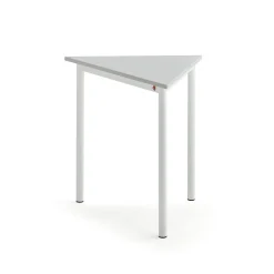 Pöytä SONITUS TRIANGEL 800x700x720 mm, korkeapainelaminaatti HPL, harmaa, valkoinen