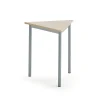 Pöytä SONITUS TRIANGEL 700x700x720 mm, korkeapainelaminaatti HPL, koivu, hopeanharmaa