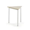 Pöytä SONITUS TRIANGEL 700x700x720 mm, korkeapainelaminaatti HPL, koivu, valkoinen
