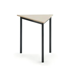 Pöytä SONITUS TRIANGEL 800x700x720 mm, korkeapainelaminaatti HPL, koivu, antrasiitinharmaa