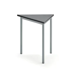 Pöytä SONITUS TRIANGEL 800x700x720 mm, tummanharmaa linoleumi, hopeanharmaa