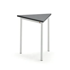 Pöytä SONITUS TRIANGEL 700x700x720 mm, tummanharmaa linoleumi, valkoinen