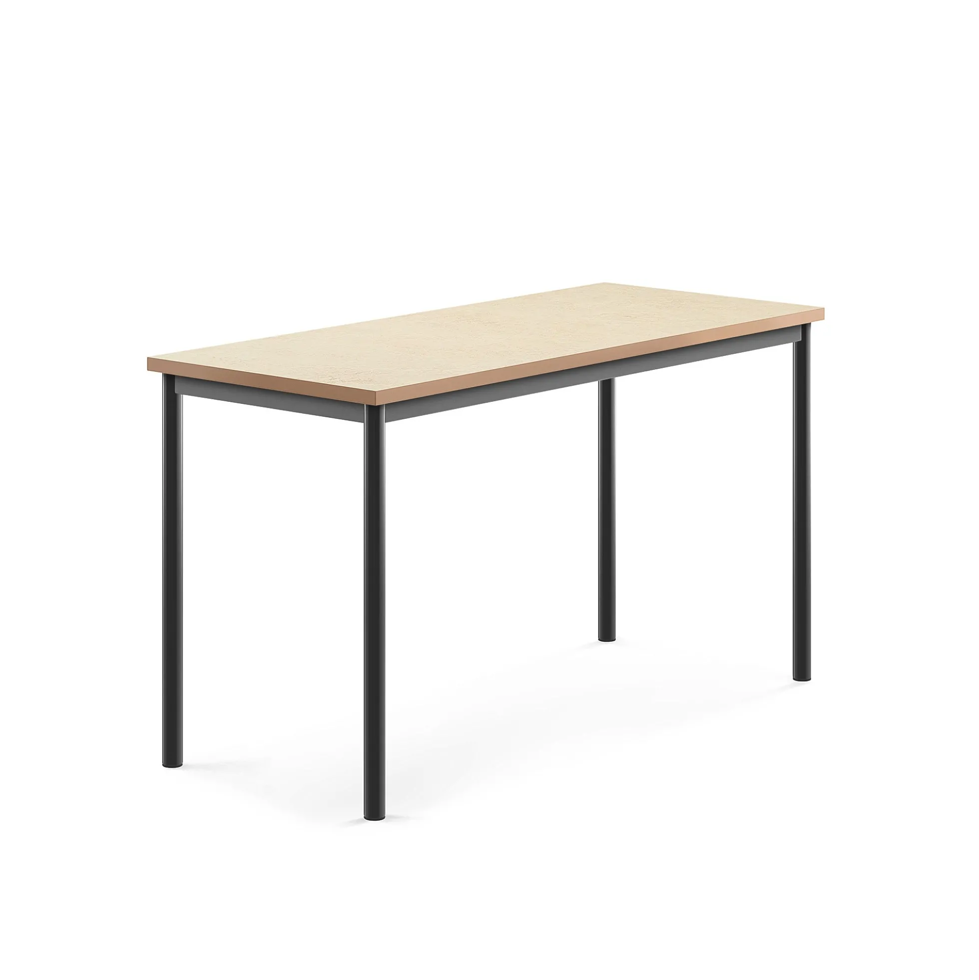 Pöytä SONITUS 1400x600x760 mm, beige linoleumi, antrasiitinharmaa