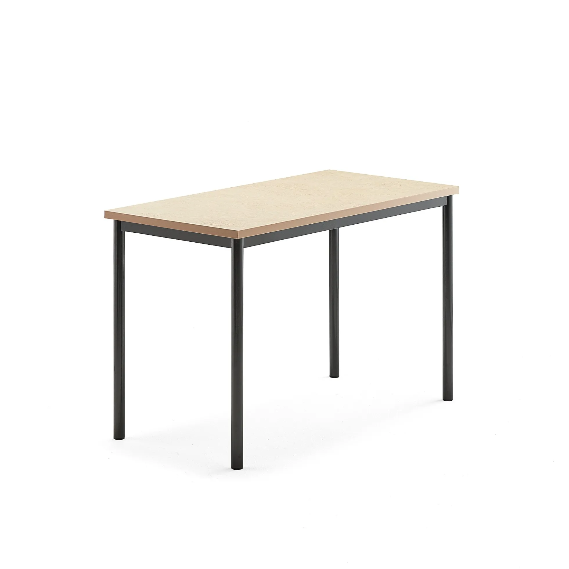 Pöytä SONITUS 1200x700x760 mm, beige linoleumi, antrasiitinharmaa