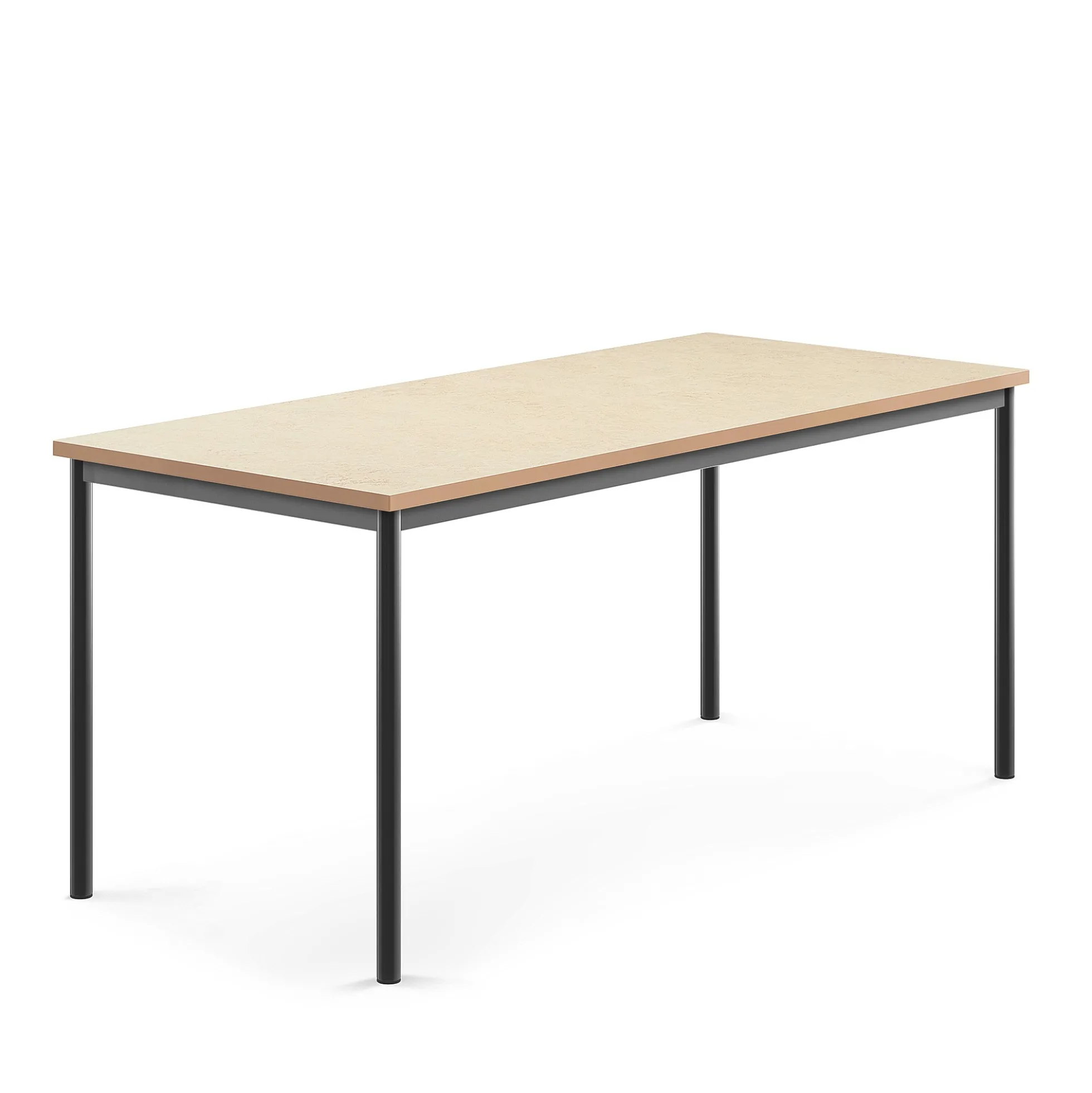 Pöytä SONITUS 1800x800x760 mm, beige linoleumi, antrasiitinharmaa