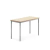 Pöytä SONITUS 1200x600x760 mm, beige linoleumi, hopeanharmaa