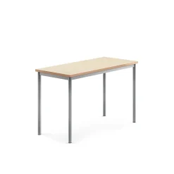 Pöytä SONITUS 1200x600x760 mm, beige linoleumi, hopeanharmaa