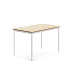 Pöytä SONITUS 1200x800x760 mm, beige linoleumi, valkoinen