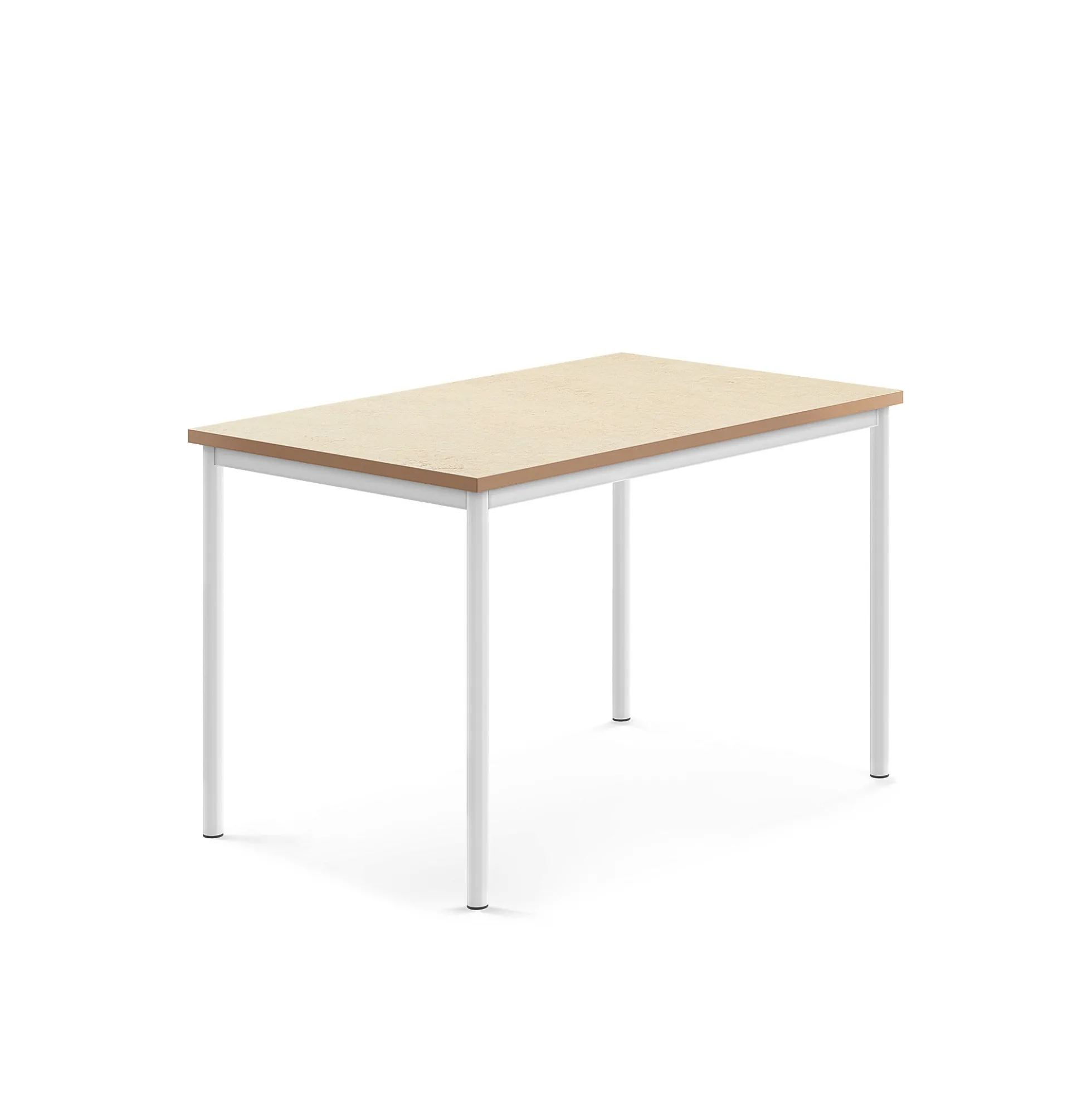 Pöytä SONITUS 1200x800x760 mm, beige linoleumi, valkoinen