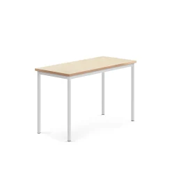 Pöytä SONITUS 1200x600x760 mm, beige linoleumi, valkoinen