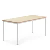 Pöytä SONITUS 1800x800x760 mm, beige linoleumi, valkoinen