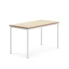 Pöytä SONITUS 1400x700x760 mm, beige linoleumi, valkoinen