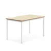 Pöytä SONITUS 1400x800x760 mm, beige linoleumi, valkoinen