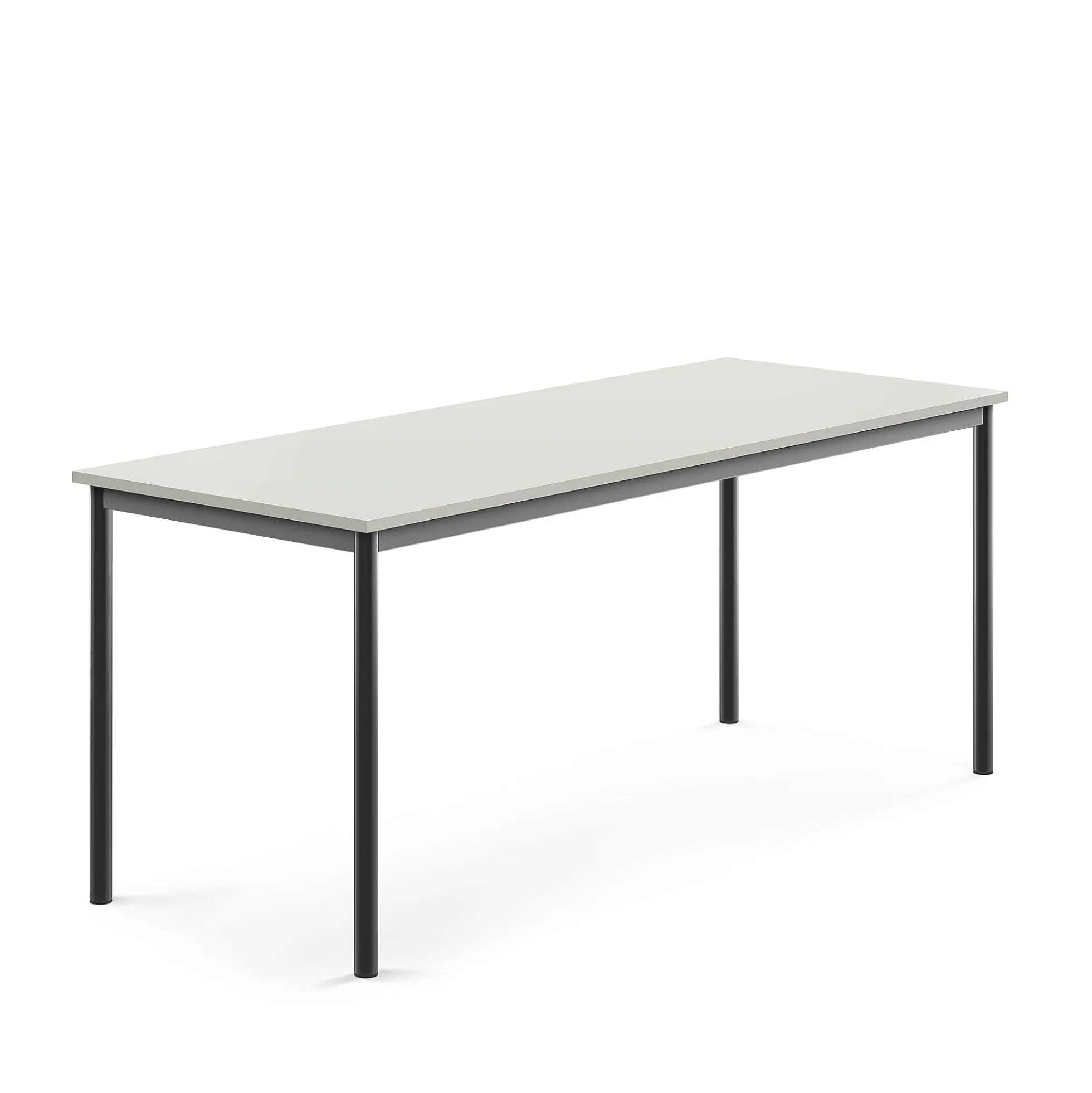 Pöytä SONITUS 1800x700x720 mm, korkeapainelaminaatti HPL, harmaa, antrasiitinharmaa
