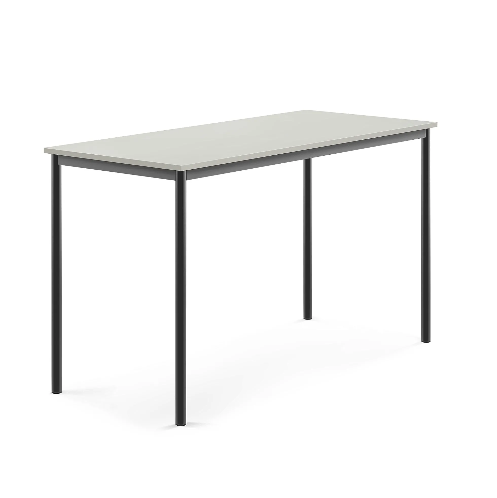 Pöytä SONITUS 1600x700x900 mm, korkeapainelaminaatti HPL, harmaa, antrasiitinharmaa