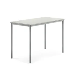 Pöytä SONITUS 1400x700x900 mm, korkeapainelaminaatti HPL, harmaa, hopeanharmaa