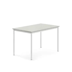 Pöytä SONITUS 1200x800x760 mm, korkeapainelaminaatti HPL, harmaa laminaatti, valkoinen