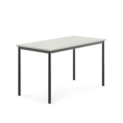Pöytä SONITUS 1400x700x760 mm, korkeapainelaminaatti HPL, harmaa laminaatti, antrasiitinharmaa