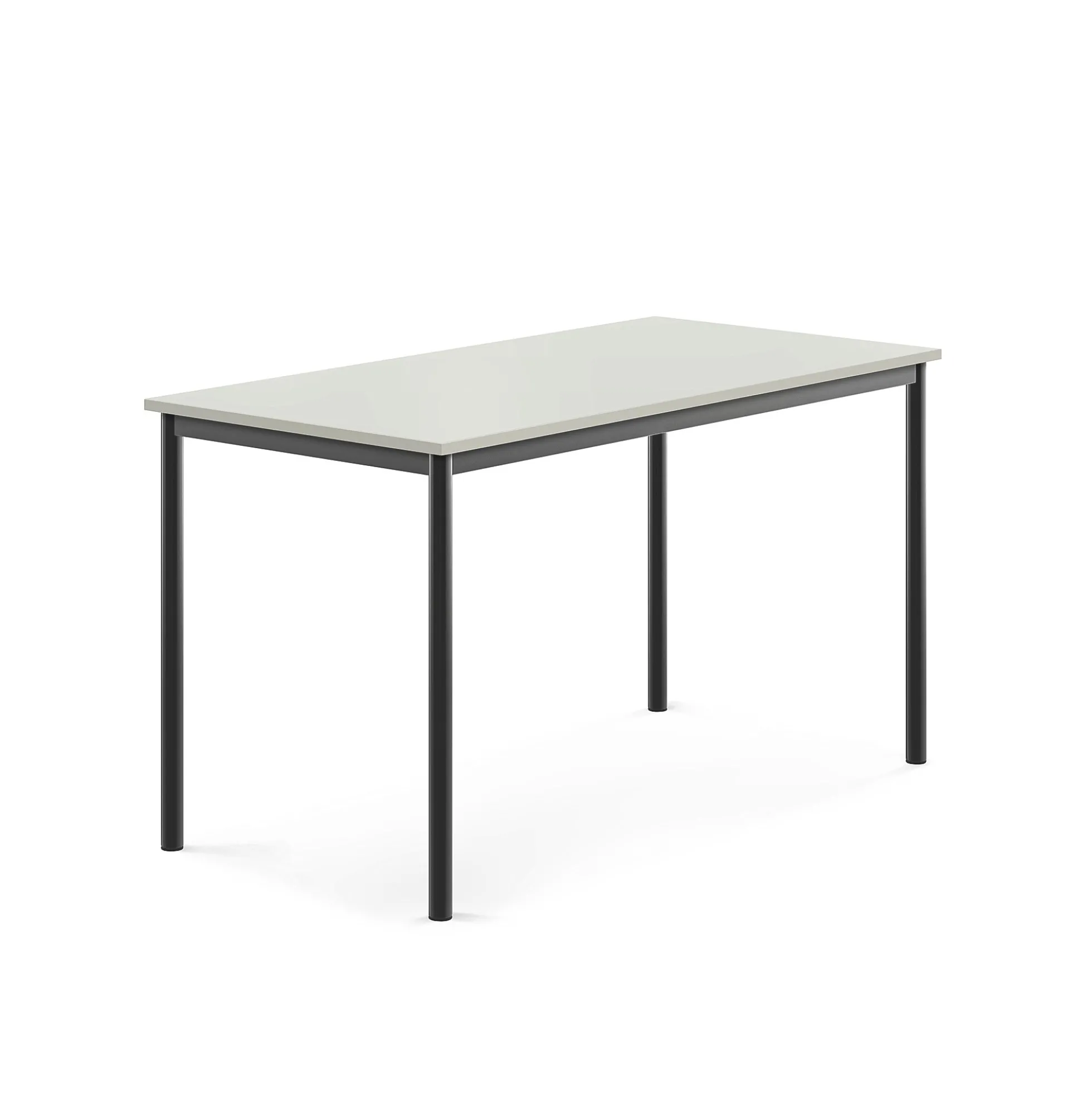 Pöytä SONITUS 1400x700x760 mm, korkeapainelaminaatti HPL, harmaa laminaatti, antrasiitinharmaa