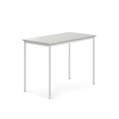 Pöytä SONITUS 1200x700x900 mm, korkeapainelaminaatti HPL, harmaa, valkoinen
