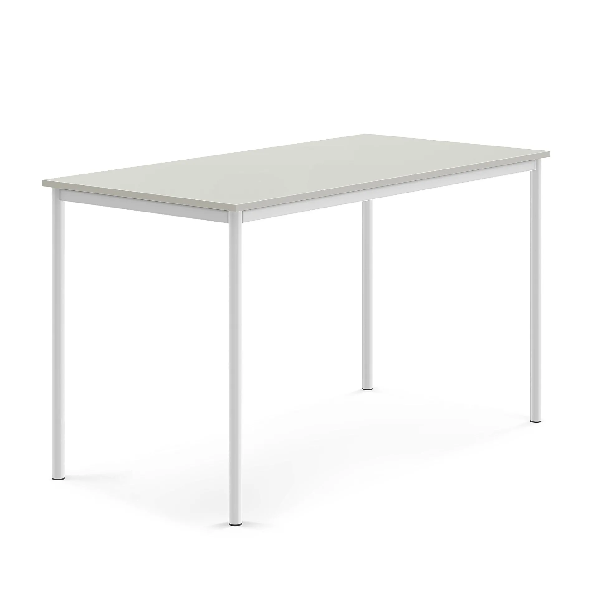 Pöytä SONITUS 1600x800x900 mm, korkeapainelaminaatti HPL, harmaa, valkoinen