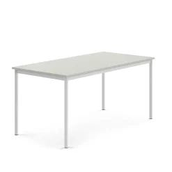Pöytä SONITUS 1600x800x720 mm, korkeapainelaminaatti HPL, harmaa, valkoinen