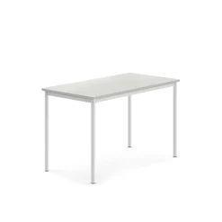 Pöytä SONITUS 1200x700x760 mm, korkeapainelaminaatti HPL, harmaa, valkoinen