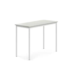 Pöytä SONITUS 1200x600x900 mm, korkeapainelaminaatti HPL, harmaa, valkoinen