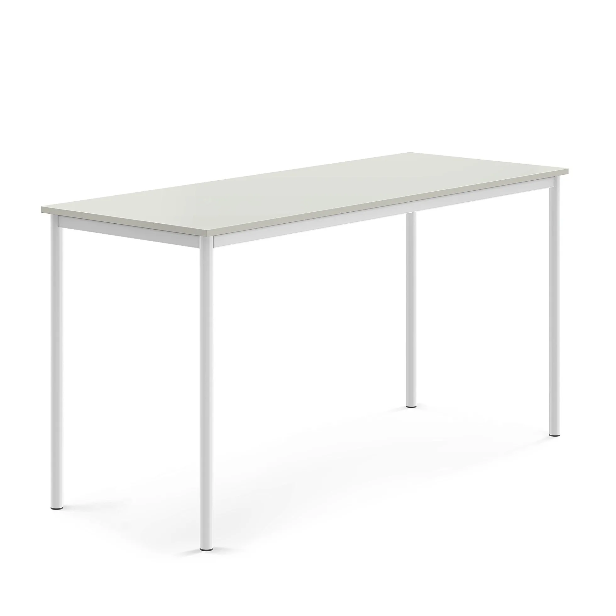 Pöytä SONITUS 1800x700x900 mm, korkeapainelaminaatti HPL, harmaa, valkoinen