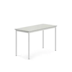 Pöytä SONITUS 1200x600x760 mm, korkeapainelaminaatti HPL, harmaa, valkoinen