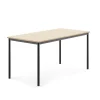 Pöytä SONITUS 1600x800x760 mm, korkeapainelaminaatti HPL, koivu, antrasiitinharmaa