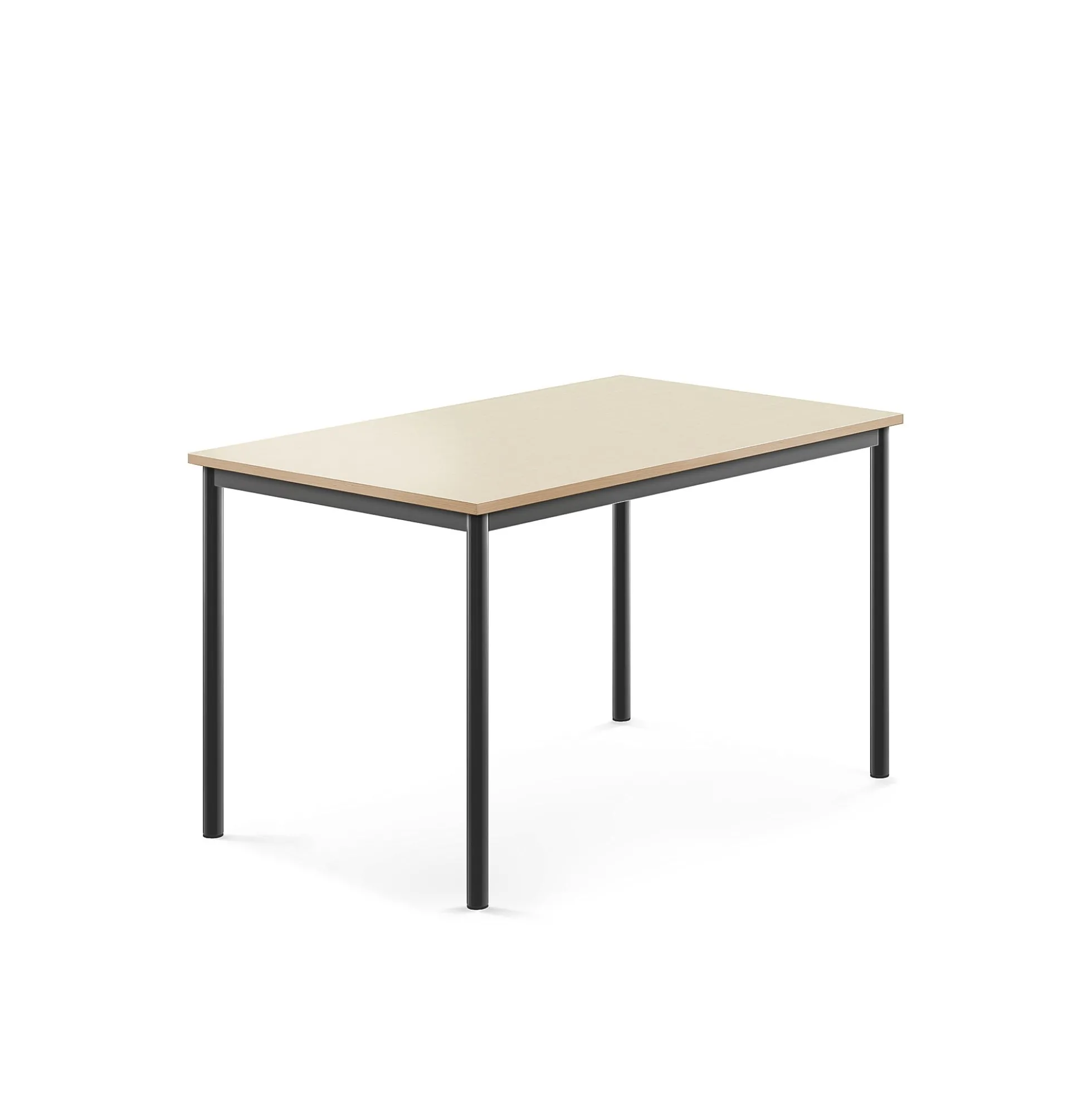 Pöytä SONITUS 1200x800x720 mm, korkeapainelaminaatti HPL, koivu, antrasiitinharmaa