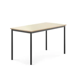 Pöytä SONITUS 1400x700x760 mm, korkeapainelaminaatti HPL, koivu, antrasiitinharmaa