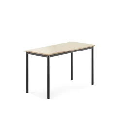 Pöytä SONITUS 1200x600x720 mm, korkeapainelaminaatti HPL, koivu, antrasiitinharmaa