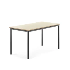 Pöytä SONITUS 1400x700x720 mm, korkeapainelaminaatti HPL, koivu, antrasiitinharmaa