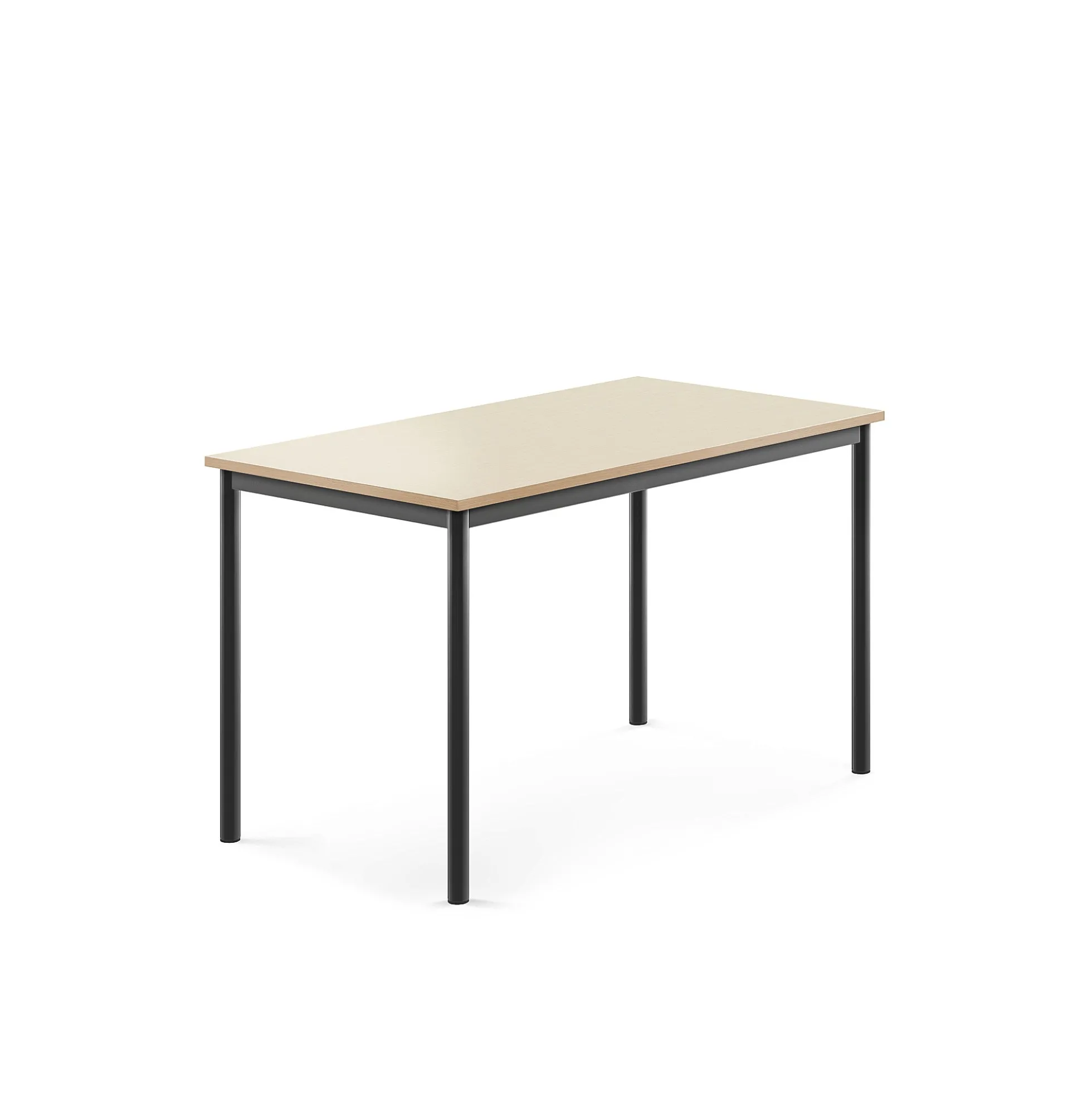 Pöytä SONITUS 1200x700x720 mm, korkeapainelaminaatti HPL, koivu, antrasiitinharmaa