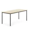 Pöytä SONITUS 1800x800x760 mm, korkeapainelaminaatti HPL, koivu, antrasiitinharmaa
