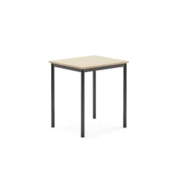 Pöytä SONITUS 700x600x760 mm, korkeapainelaminaatti HPL, koivu, antrasiitinharmaa