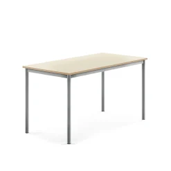 Pöytä SONITUS 1400x700x720 mm, korkeapainelaminaatti HPL, koivu, hopeanharmaa