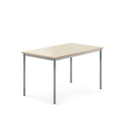 Pöytä SONITUS 1200x800x720 mm, korkeapainelaminaatti HPL, koivu, hopeanharmaa