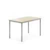 Pöytä SONITUS 1200x800x760 mm, korkeapainelaminaatti HPL, koivu, hopeanharmaa