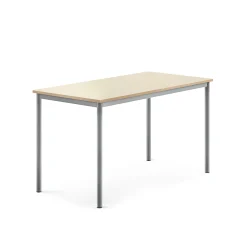 Pöytä SONITUS 1400x700x760 mm, korkeapainelaminaatti HPL, koivu, hopeanharmaa