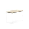 Pöytä SONITUS 1200x700x760 mm, korkeapainelaminaatti HPL, koivu, hopeanharmaa